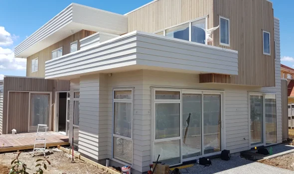 Targeted Repair For Problem Areas By Recladding Matakana Targeted repair for problem areas on a home exterior during cladding replacement by Recladding Matakana.